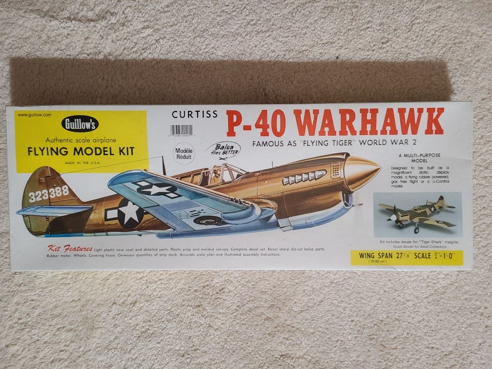 Guillow's Curtiss P-40 Warhawk Model Kit