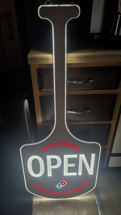 Original Mint 2011 Dominos Open Sign