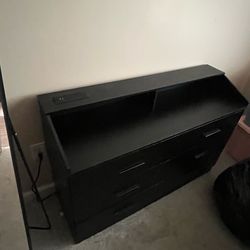 Black LED light dresser