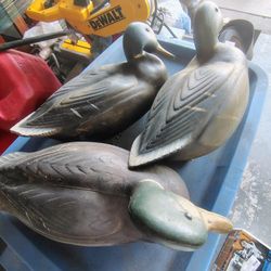 3 Vintage Duck Decoys