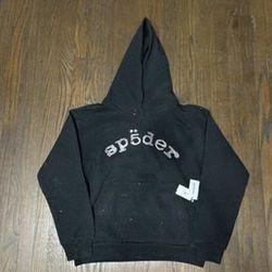 Black Vvs Sp5der Hoodie