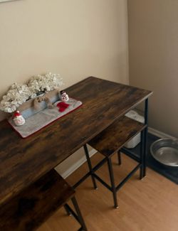 Bar table with stools