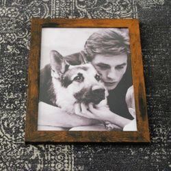 Alain Delon & Dog Vintage Actor Photo Print 8.5"x11"