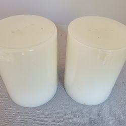 ONE 4 Inch Tall White Fragrance Free Pillar Candle