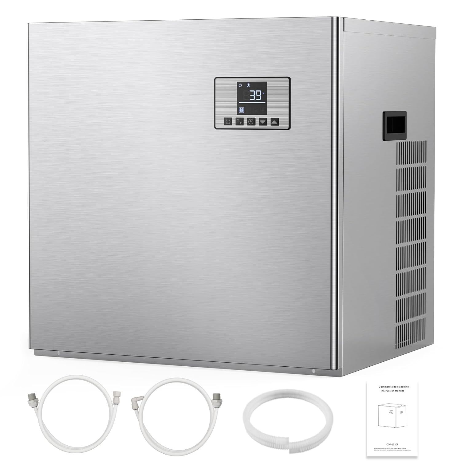 Commercial Ice Maker Machine Head 500 LBS/24h, 132 Ice Cubes Ready in 8-15 min