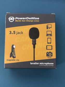 PowerDeWise Lavalier Microphone – 3.5mm Jack – NEW