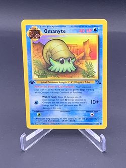 Pokemon - Omanyte - Fossil 52/62 1st Edition - Common - NM