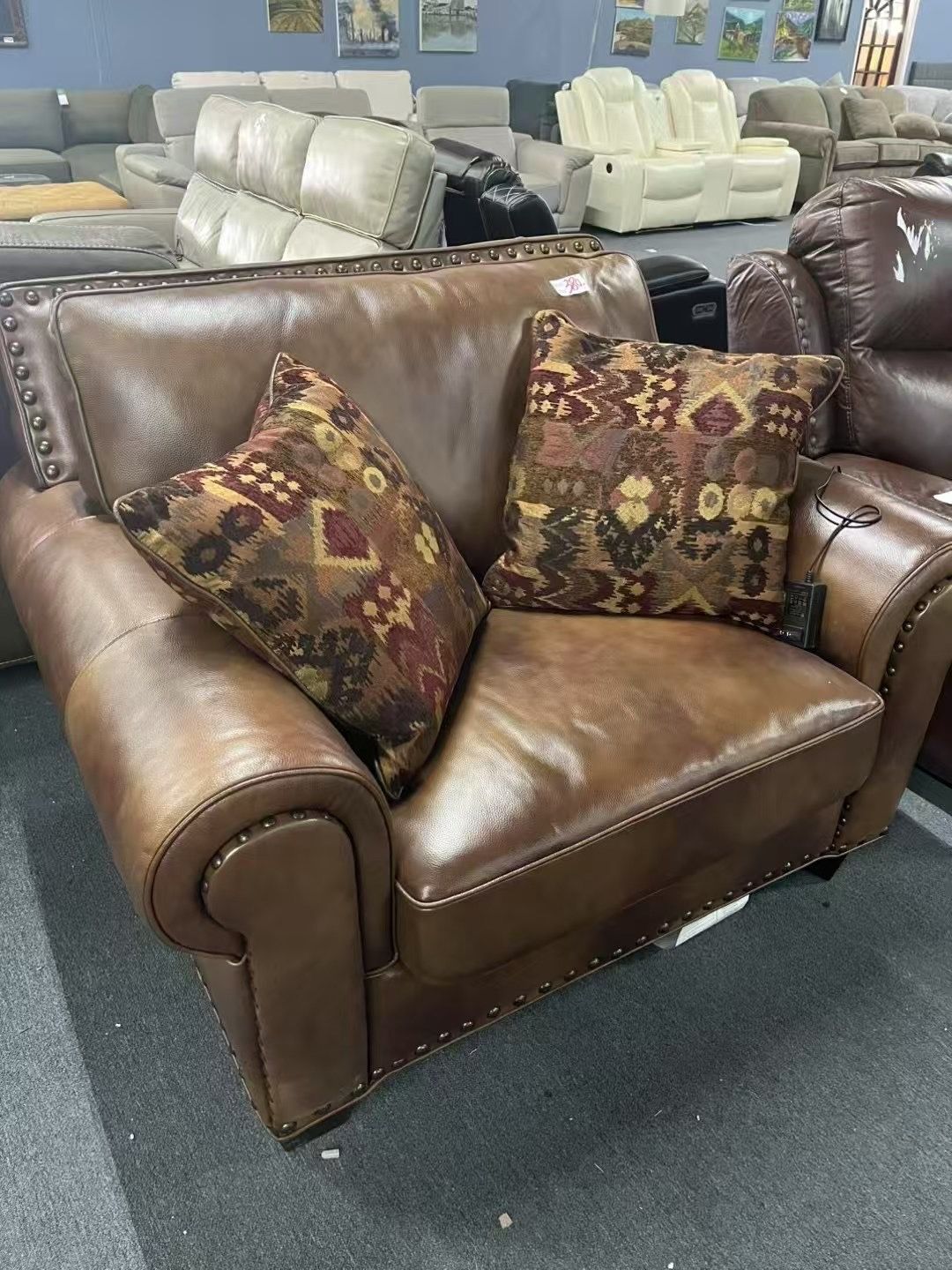 Top leather sofa,$380