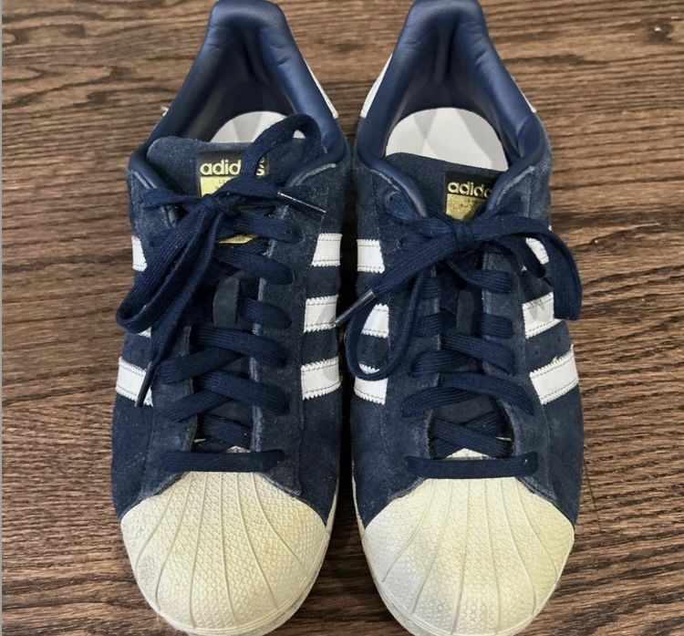 Navy Blue And White Shoes 