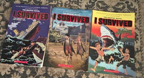 3- I Survived Graphic Novels – Paperback – Very Good Condition