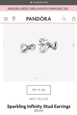 Pandora Sparkling Infinity Stud Earrings
