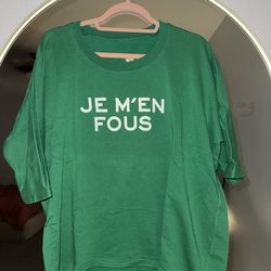 Zadig & Voltaire “Je M’en Fous” Green T Shirt Size M
