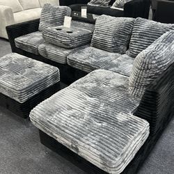 NEW SECTIONAL SOFA AND OTTOMAN WITH FREE DELIVERY
