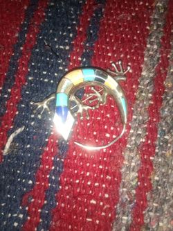 Antique Native American Lizard Broach