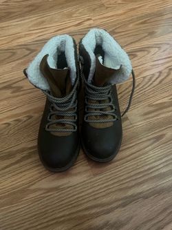Brown fur lined boots