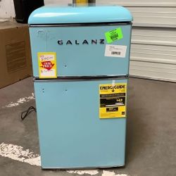 GALANZ BLUE MINI FRIDGE GLR 31TBEER 3.1 cu🧊❄️❄️❄️❄️