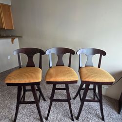Like New - Set of 3 Holland Bar Stool Co. Swivel Stools