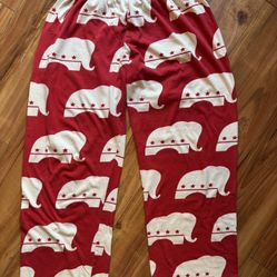 Red Elephant Pajama Pants Adult LRG Cafe Press Soft Republican Funny