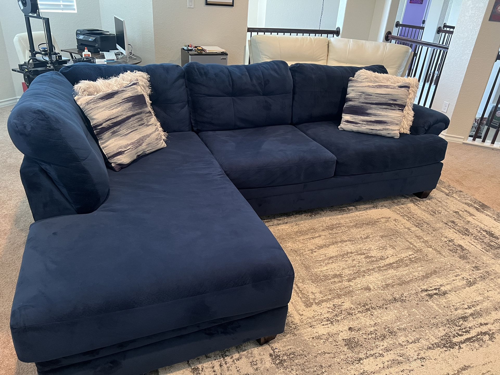 Royal Blue Sectional Couch