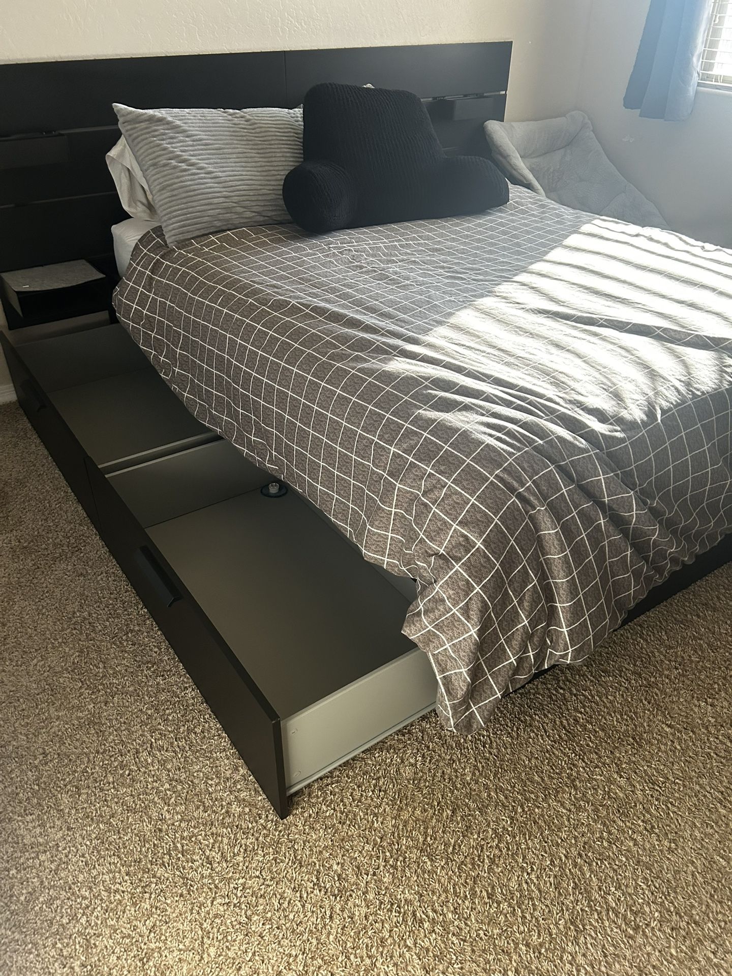 Queen Sized Bed Frame With Underbed Storage 