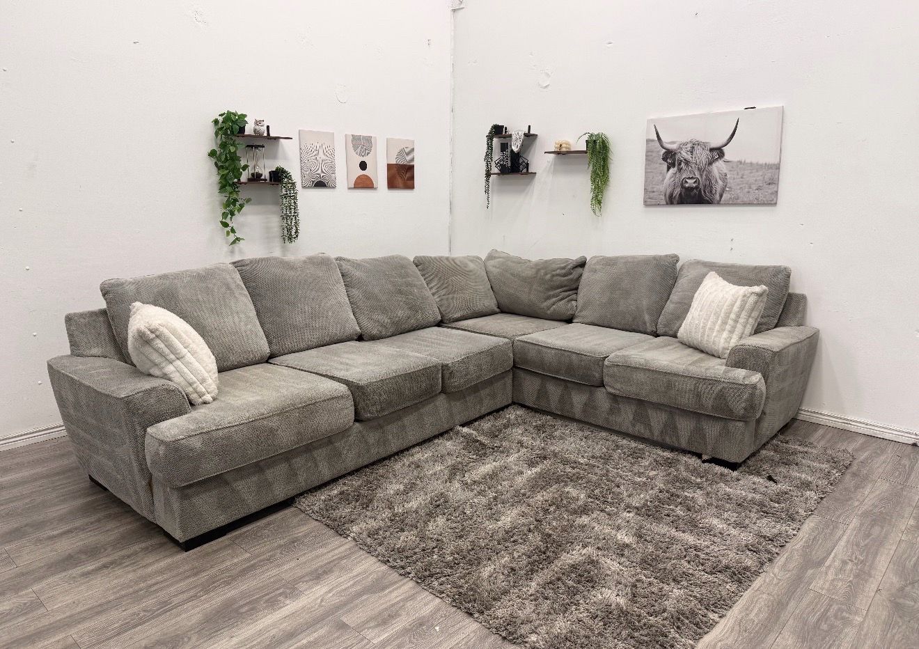 Gray Sectional Couch - Free Delivery