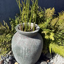 Ceramic Urn Water Fountain with Pump