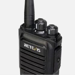 2*Retevis RB75 GMRS Walkie Talkies IP67 Long Range 30CH 5W Two Way Radio&Adapter