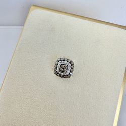 14k Brown & White Diamond Pendant 