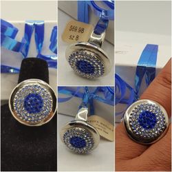 Steel Revolt, Evil Eyes Ring, Cz DIA, Size 8 New with tag, Stainless Steel, Solid vintage Ring. 
