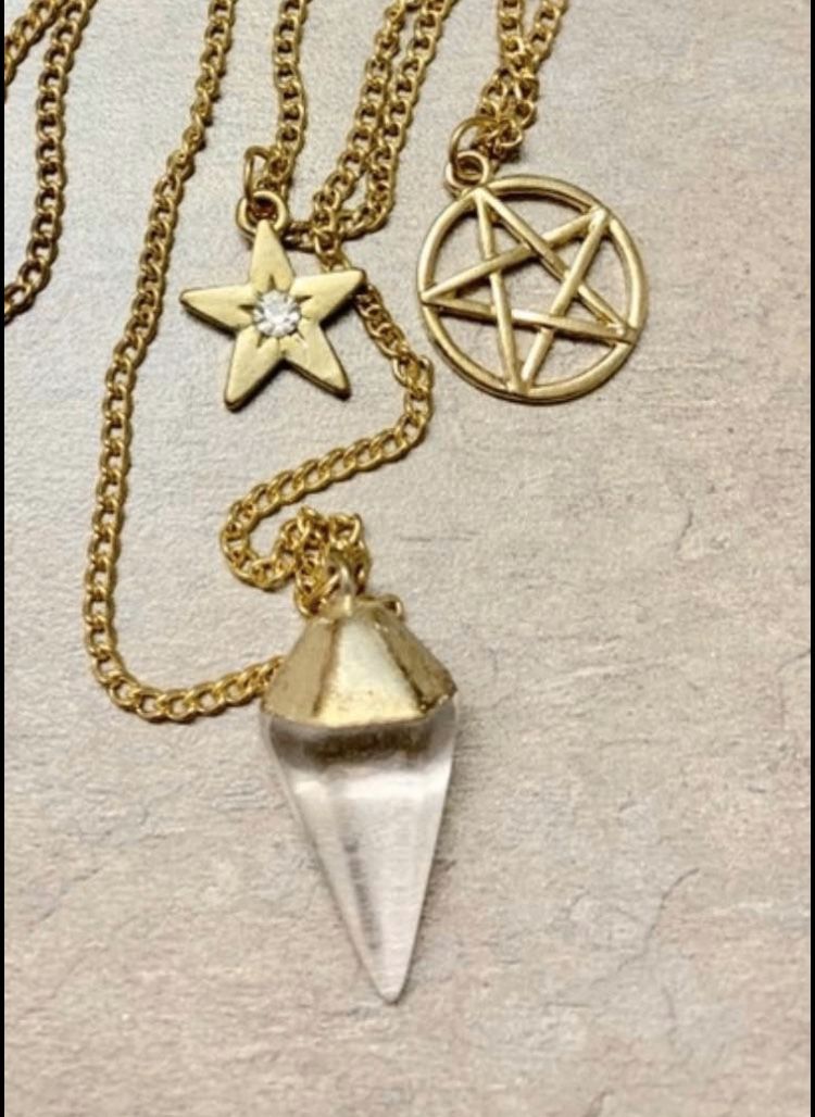 Crystal Gold colored Star Necklace :)