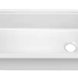 KRAUS Turino Gloss White Fireclay 33 in. Single Bowl Drop-In/Undermount Workstation Kitchen Sink