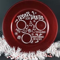 “Treats For Santa” tray/charger plate 13”