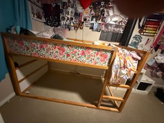 IKEA KURA Reversible bed, white/pine, Twin