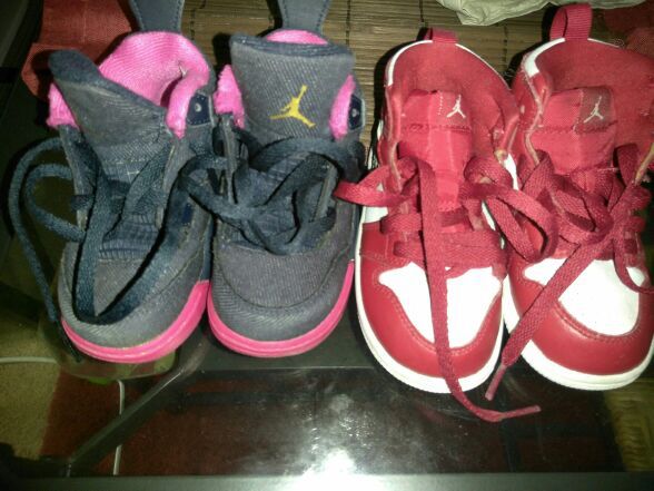 Jordan 1's and 4's size 6 kids