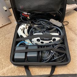 HTC VIVE VR Headset With Carrying Case And Tripods