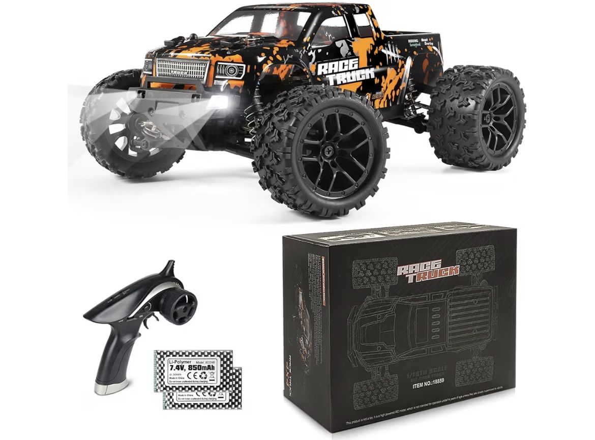1:18 Scale RC Monster Truck 18859 36km/h Speed 4X4 Off Road with 2 Batteries