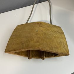 10”L x 6”H Wooden Cowbell (with The Rope 25”H)
