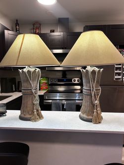Pair of Decorative Table Lamps with Tassel Detail