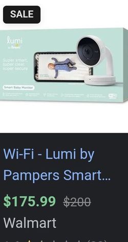 LUMI BY PAMPERS SMART VIDEO BABY MONITOR WIFI CAMERA HD VIDEO AND AUDIO BRAND NEW (RETAILS FOR $175+) SELLING FOR $25 Thumbnail