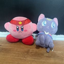 Kirby And Salior Moon Plushies 