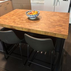 IKEA VADHOLMA Kitchen Island – Solid Oak Butcher Block – $350 OBO