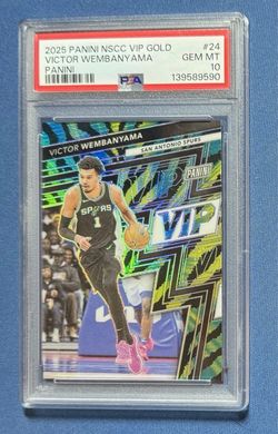2025 Panini National Convention Victor Wembanyama #24 Baja Stripe PSA 10