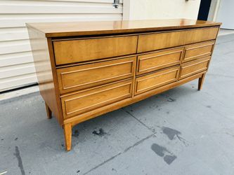 Mid Century 9 Drawer Lowboy Dresser