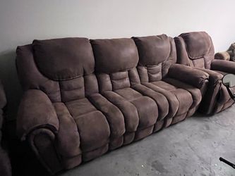 Sectional couch and 2 recliners