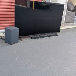 75 Inch Smart Tv And 2.1 JBL Sound bar Used As New 