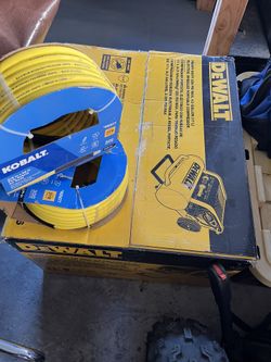 Preowned, Dewalt 225 PSI Max, Electric Air Compressor & Hoses