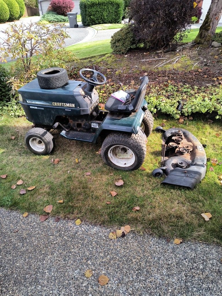 18.5 HP Craftsman Kohler Magnum Riding Mower With Deck Free U Haul