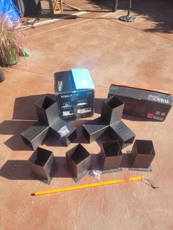Pergola heavy-duty 6" x 6" mounting hardware made by Tojagrid Trio