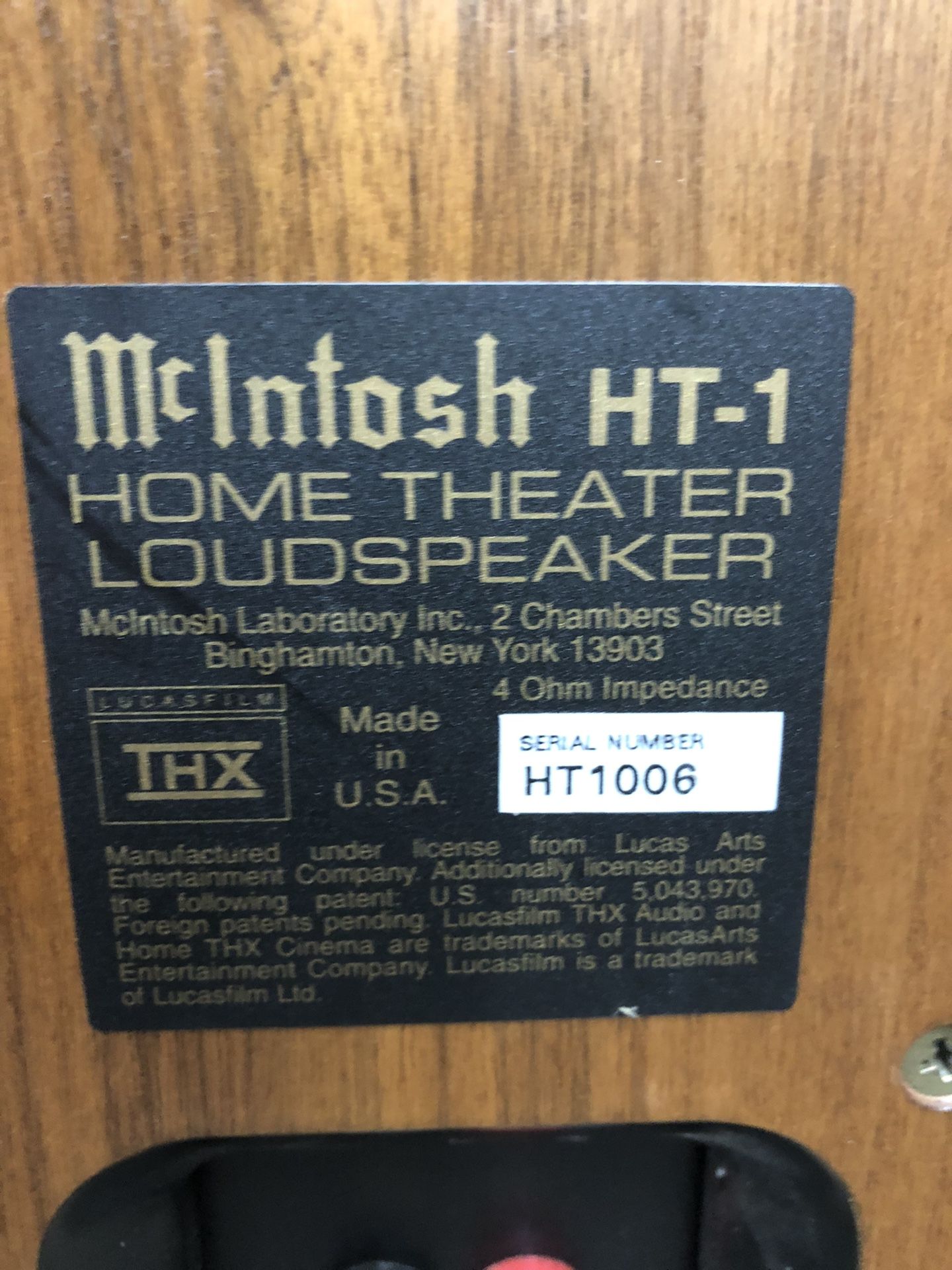 McIntosh HT-1 Home Speaker