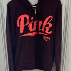 Pink Victorias Secret Women’s Purple Full Zip Sweater Large 
